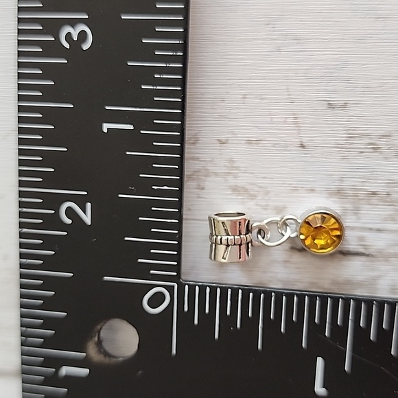 ☀️NOVEMBER Birthstone Simulated Topaz Charm Fits Pandora  Systems - Picture 3 of 5